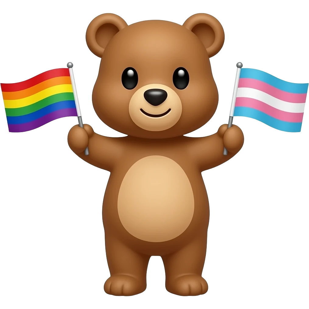 🏳️‍🌈+🏳️‍⚧️ = 🐻 emoji
