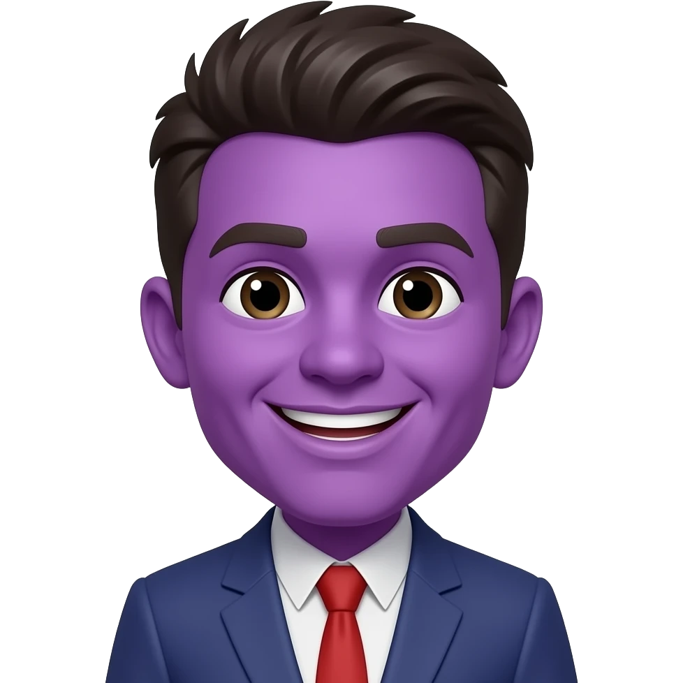 purple smiley party emoji