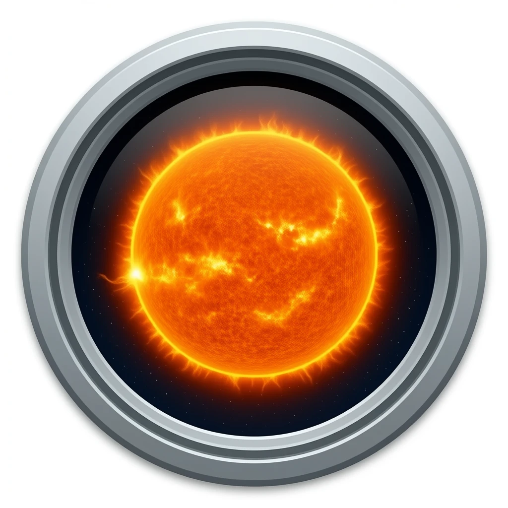 Solar Flare seeing from a space ship emoji
