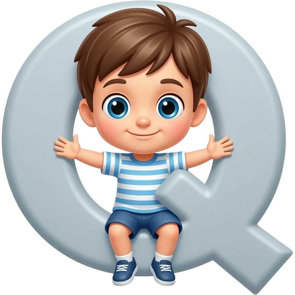 Alphabet-body learning Q emoji