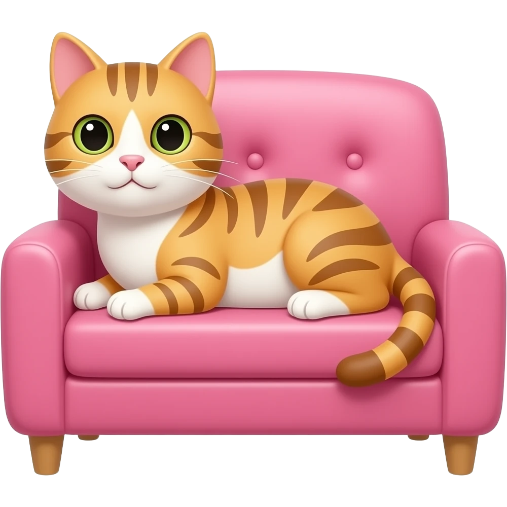 which cat on pink couch emoji