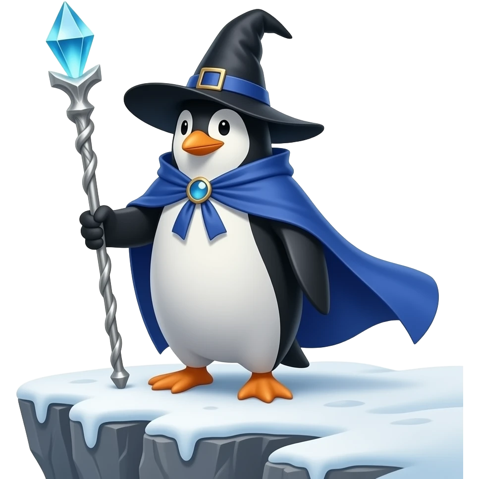 Penguin Wizard emoji