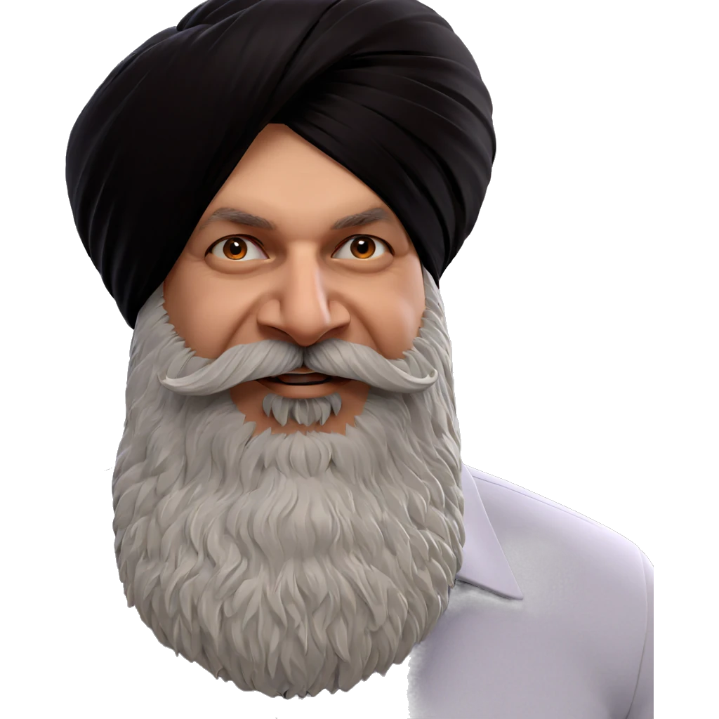 handsome bearded man portrait emoji