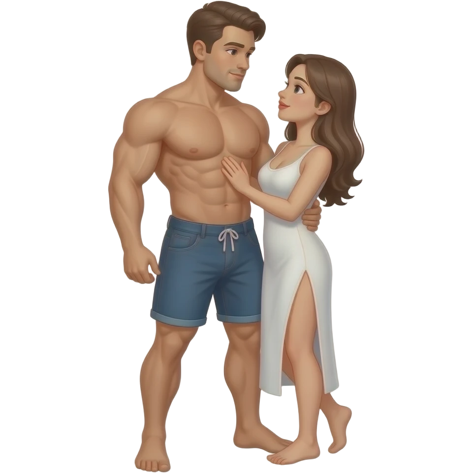 A MUSULOUS MAN FUCKING His wife emoji