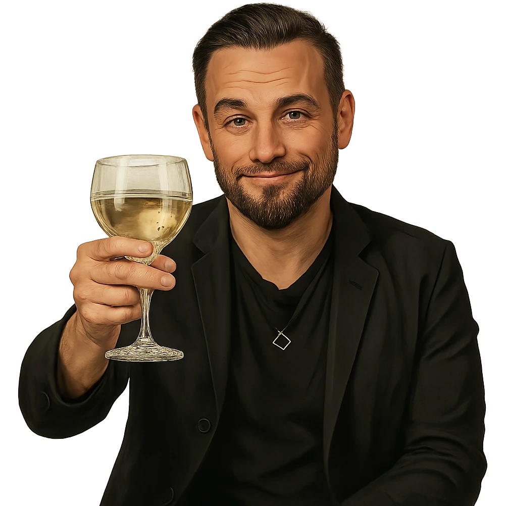 Герой на фотографии в позе и выражением лица из знаменитого мема с Ди Каприо из Великого Гэтсби, слегка рисованный, но при этом реалистичный объемный стиль, прозрачный фон emoji