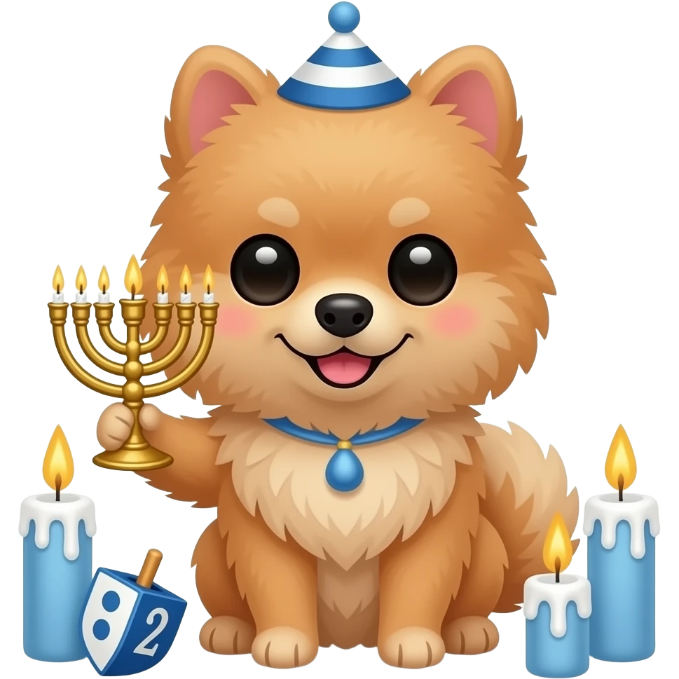 pomeranian extra jewish hannukah more jewish emoji