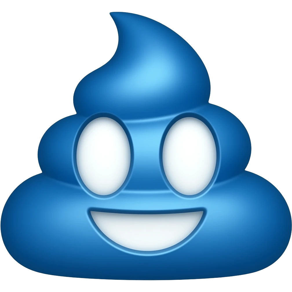 #0014dc color poop smile emoji