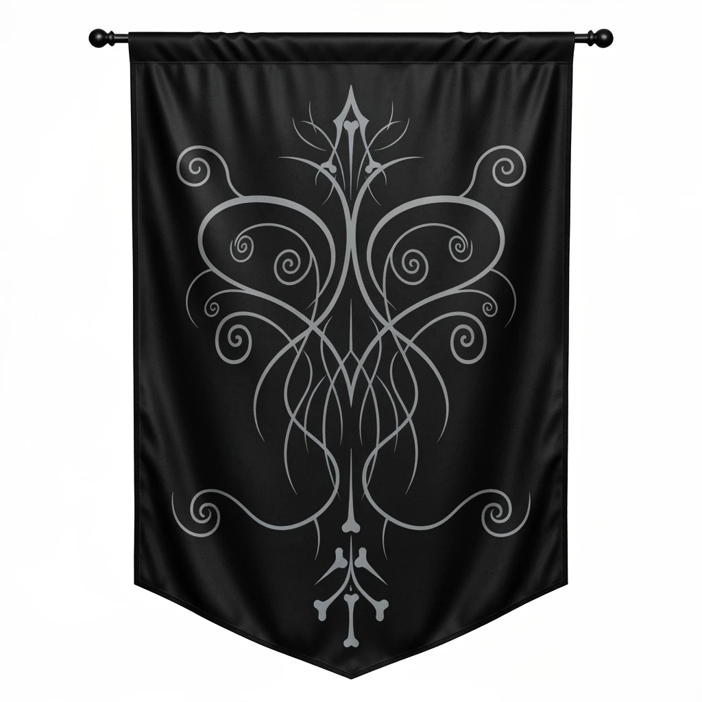goth banner, no text, minimal, expressive, variation 1 emoji