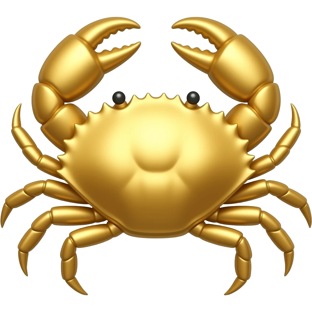 gold crab emoji