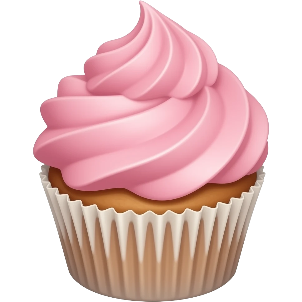 Cupcake with pink icing emoji