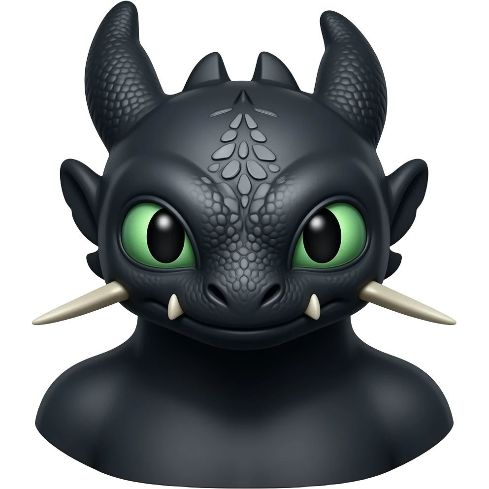 Toothless the Night Fury dragon shoulder bust emoji