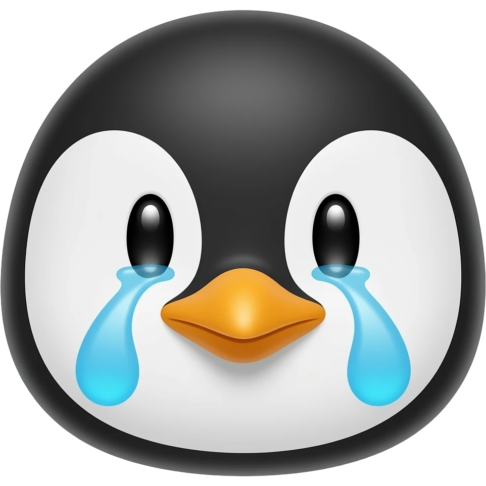 penguin face cry emoji