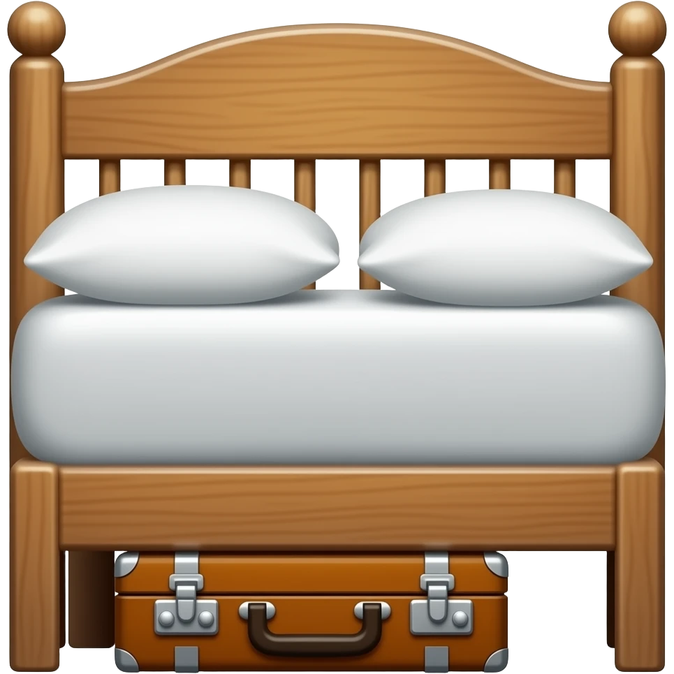 Valise cacher sous un lit emoji