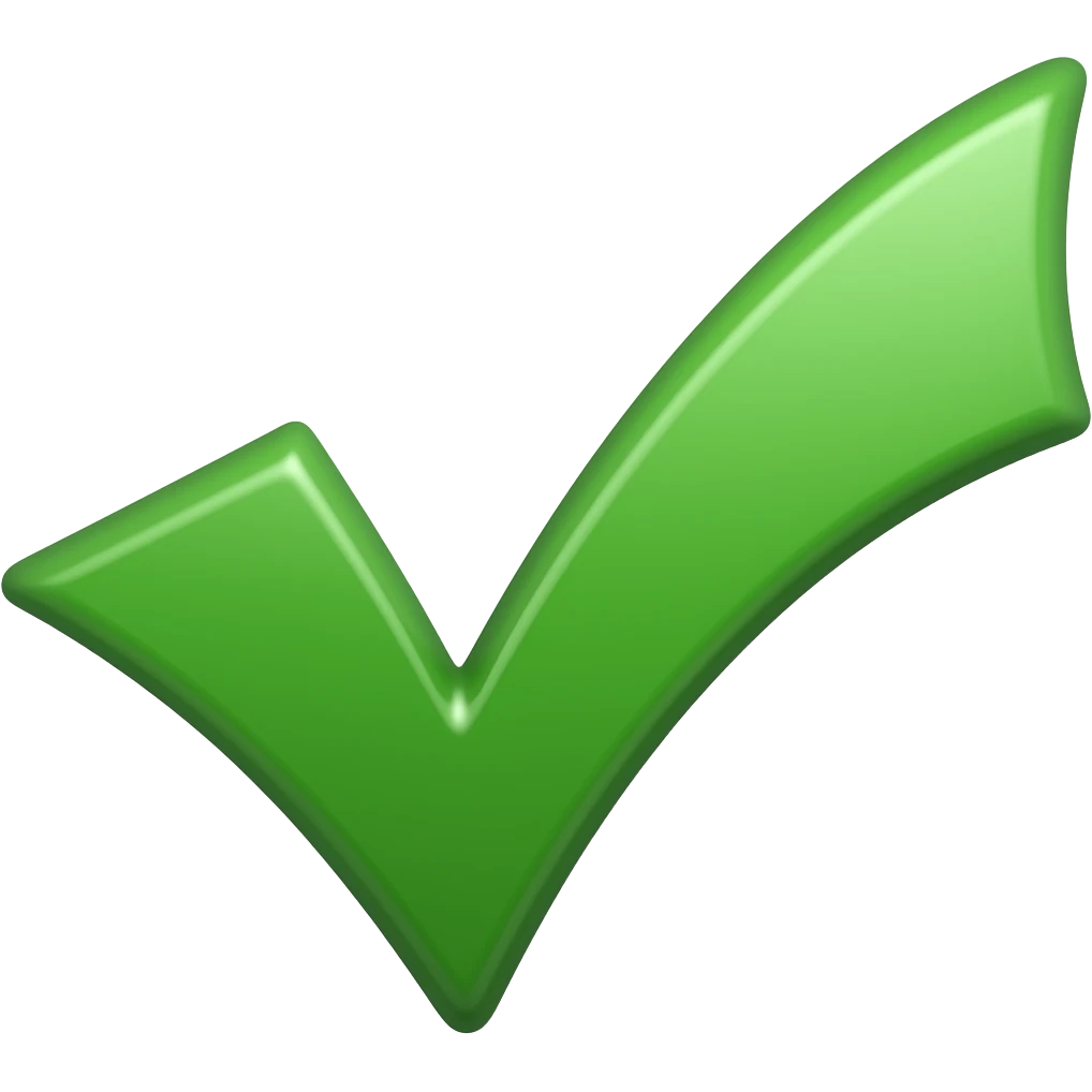 genera el icono d eun chek verde emoji