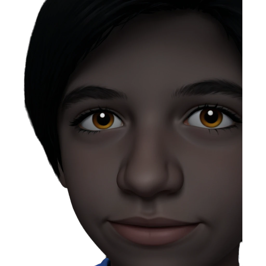 smiling boy with black hair emoji