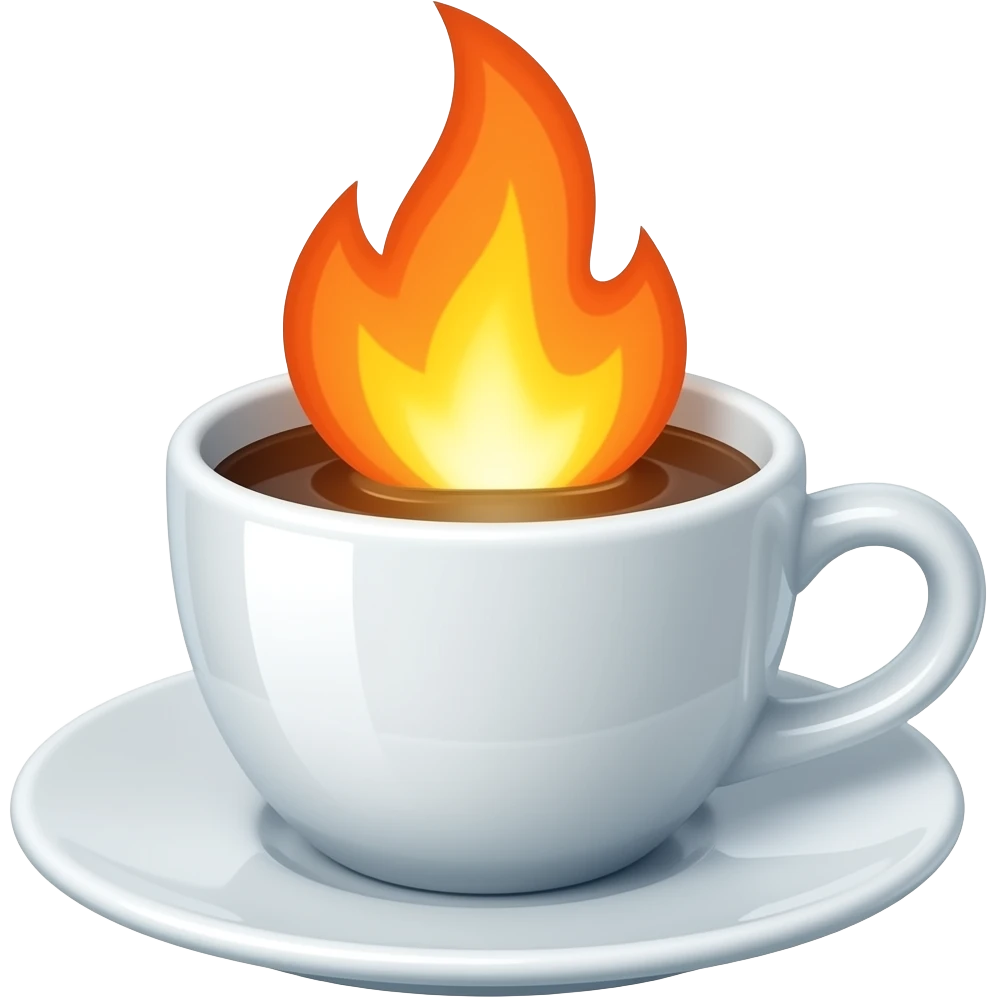 불붙은 짱 뜨거운 핫 아메리카노 emoji