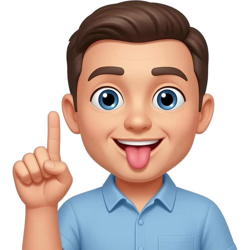 Call sign with fingers on a tongue out with wink emoji face emoji