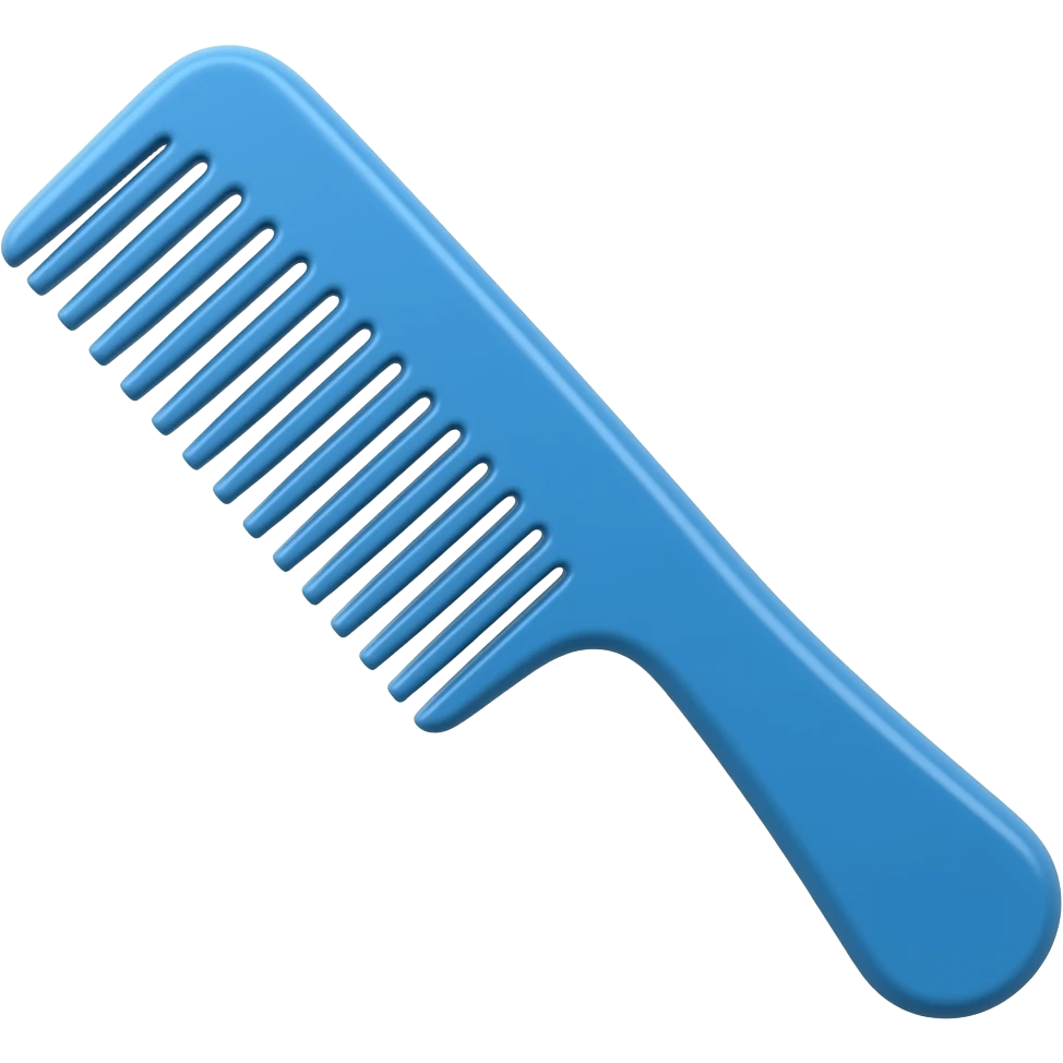 the comb is blue emoji
