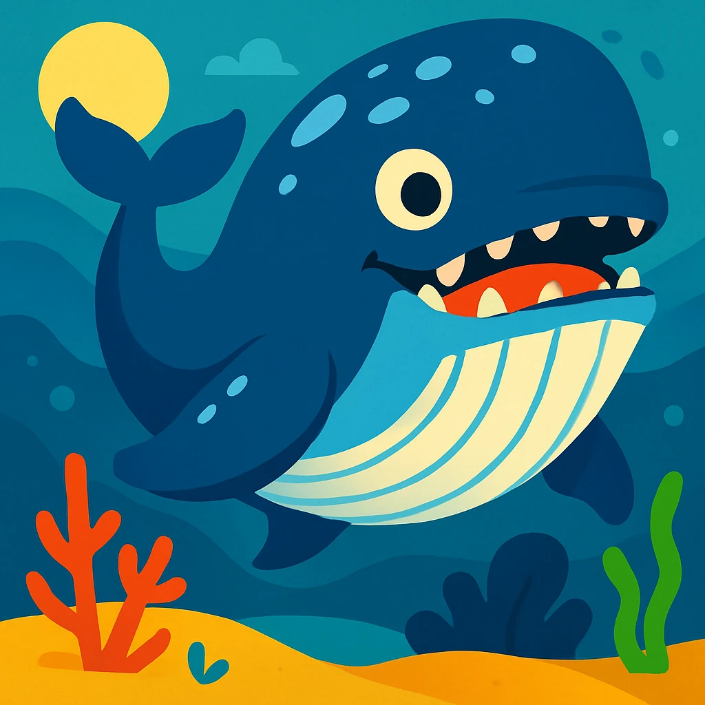Big humpback whale monster emoji
