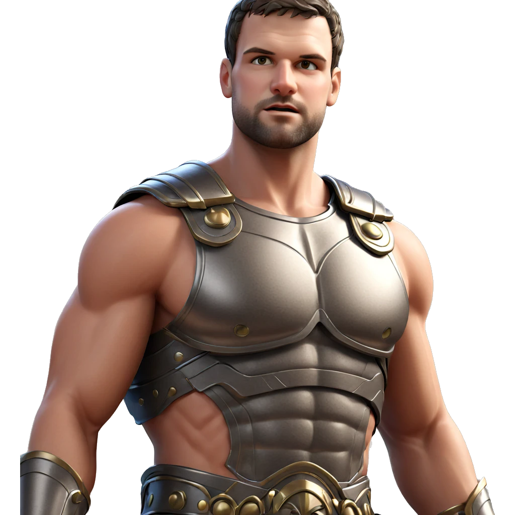 muscular boy in armor emoji