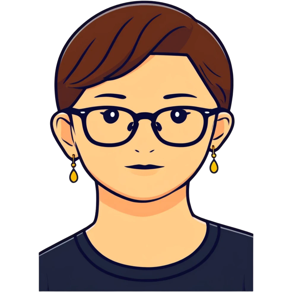 Guy with glasses and small earrings   emoji