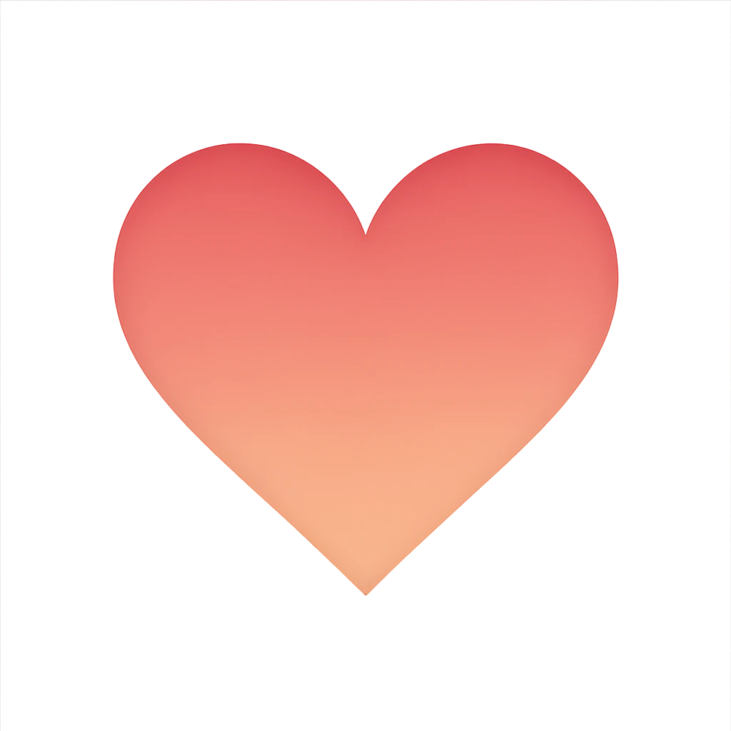romantic heart with a gradient emoji