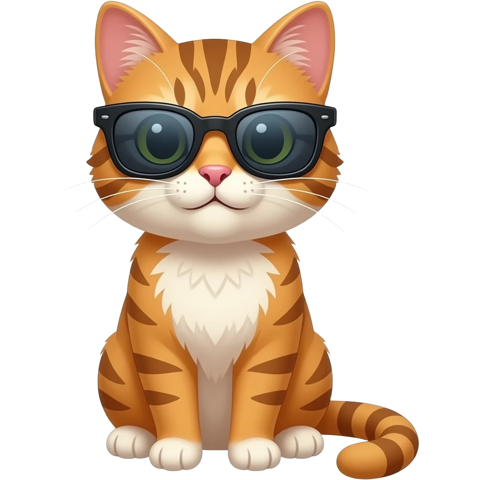Cat wearing sunglasses emoji