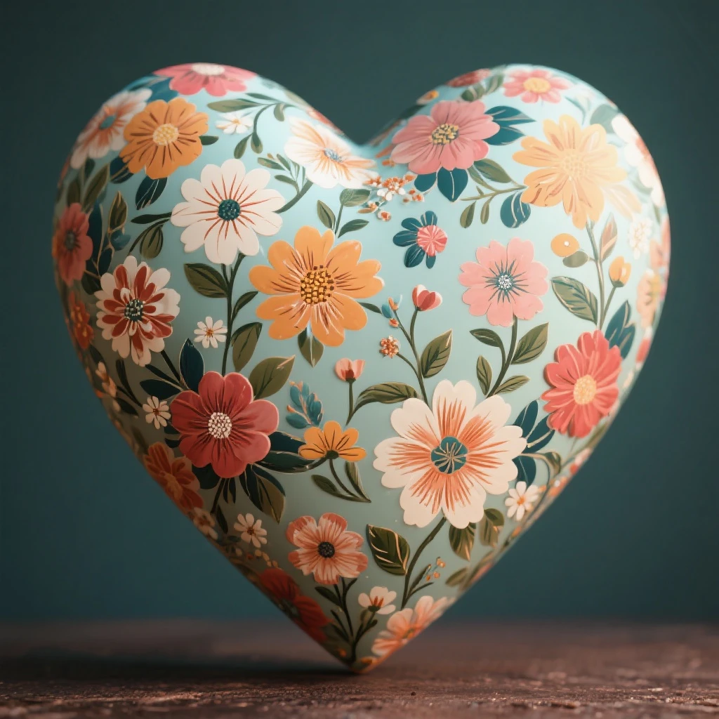 heart with a floral pattern emoji