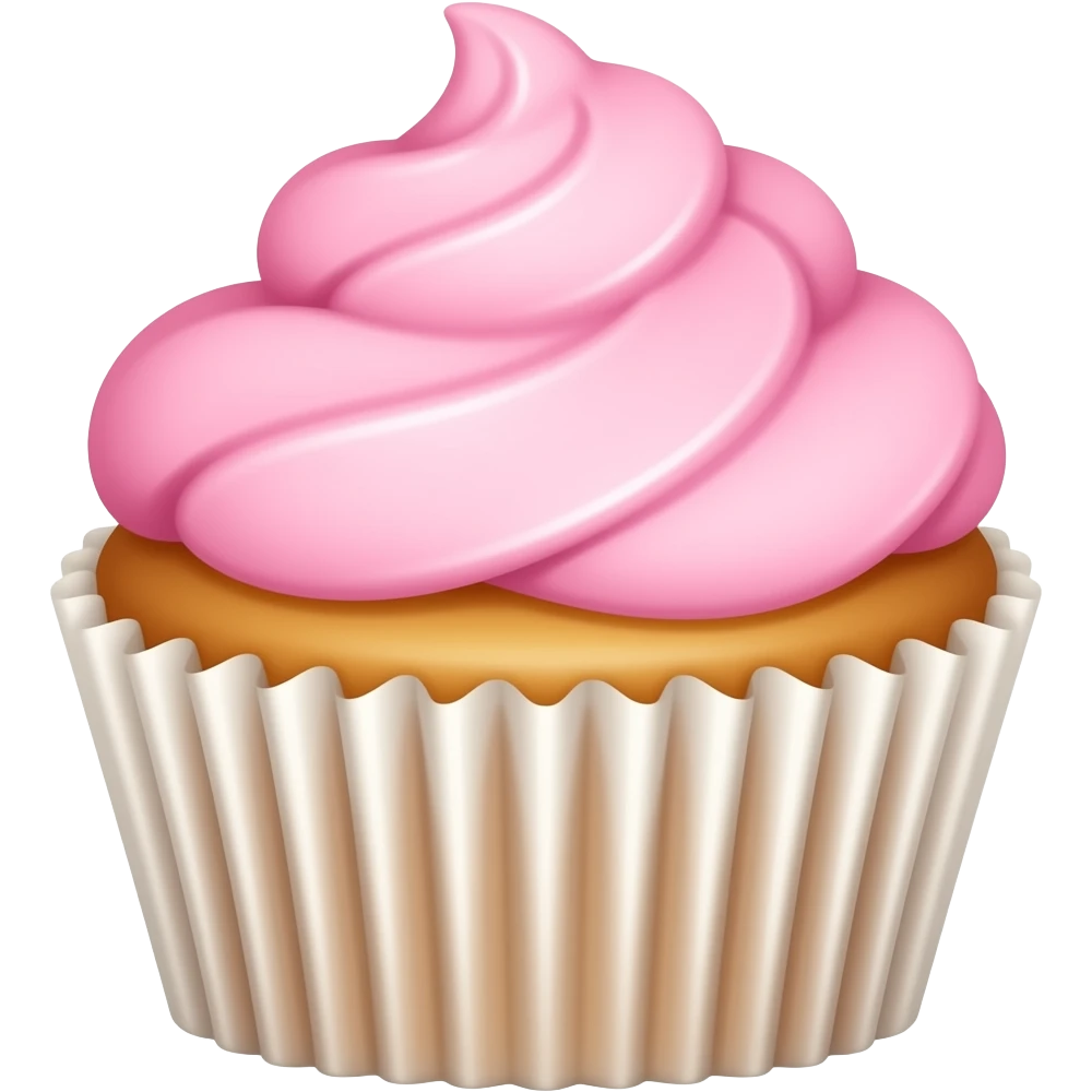 Cupcake with pink icing emoji