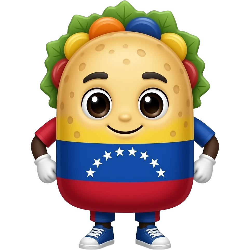 Quiero una botarga de una arepa venezolana emoji