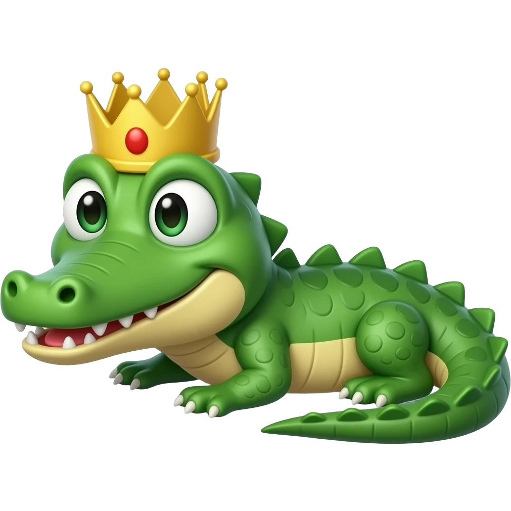 Aligator loki with his crown but use🐊 this emoji as reference . No standing emoji