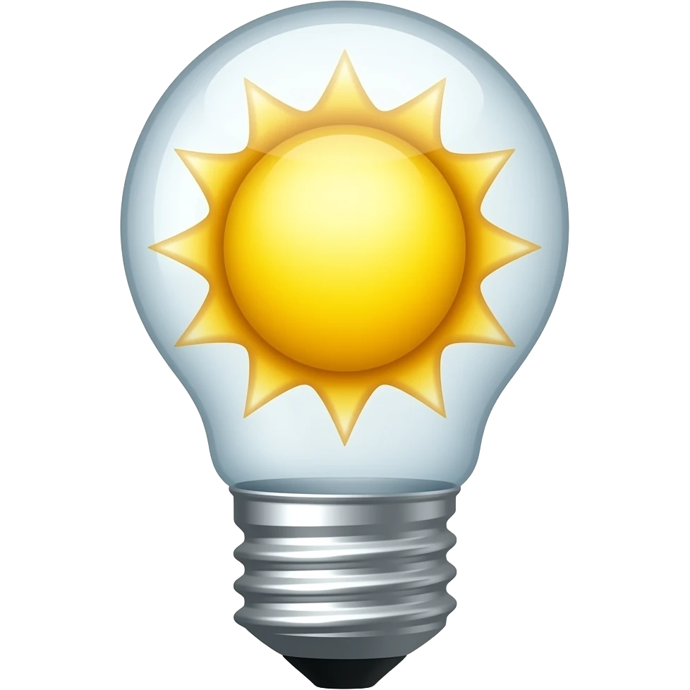 sun in bulb emoji