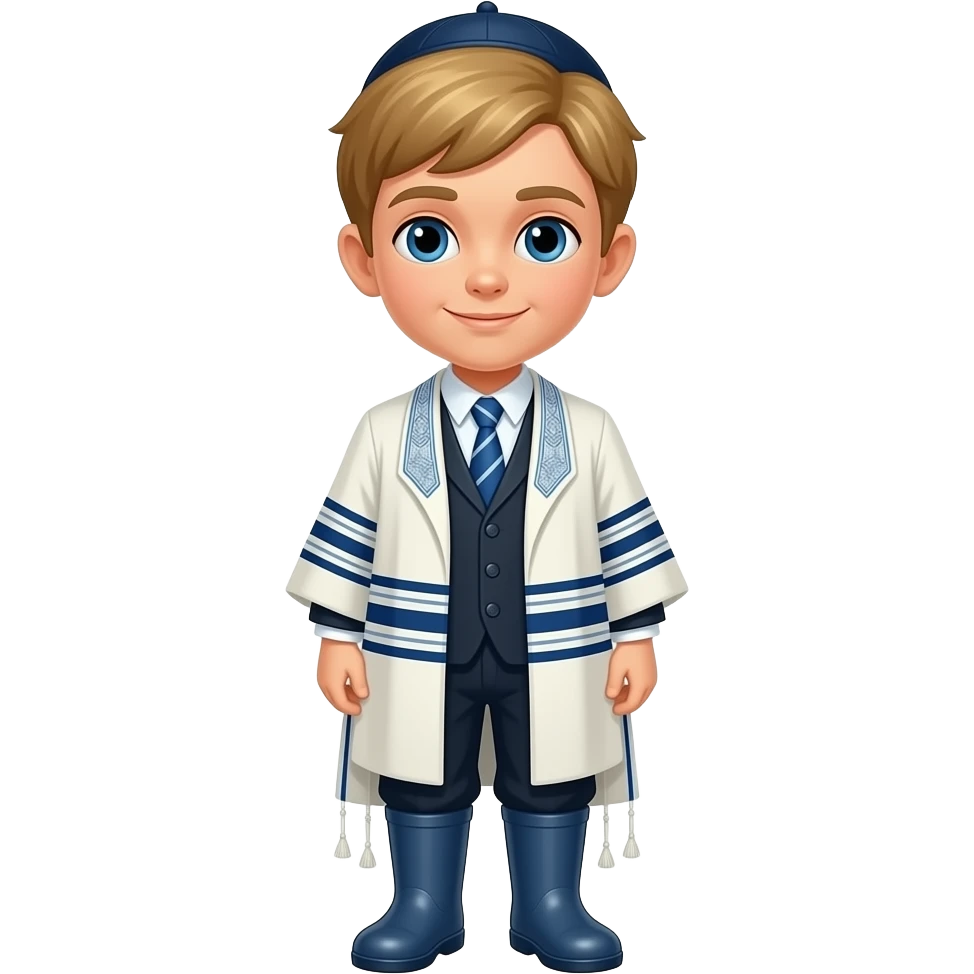 hasidc jowish boy wish  gumboots blond haer emoji