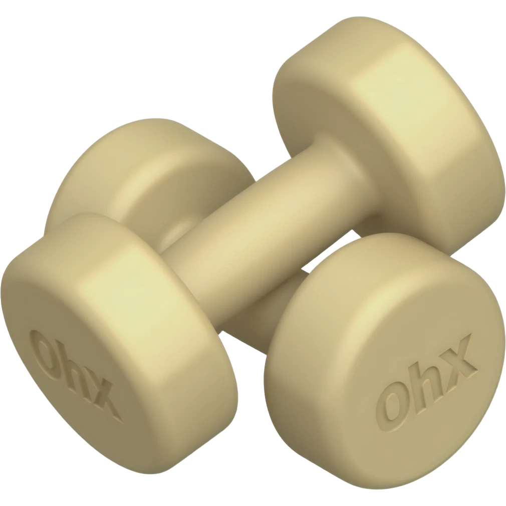 pesas pilates de color beige emoji