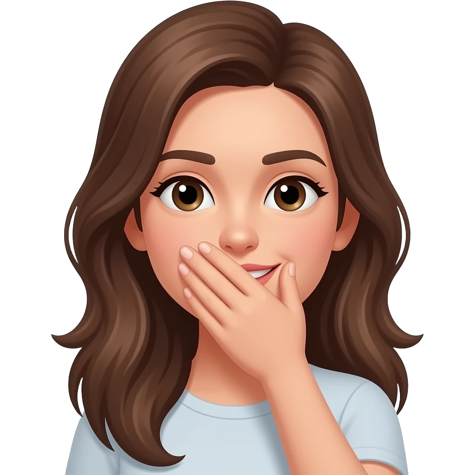 Shhh xxx  hand over her mouth emoji