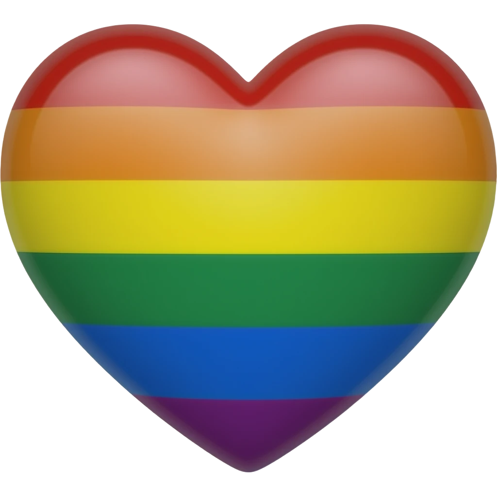 corazón con bandera gay emoji