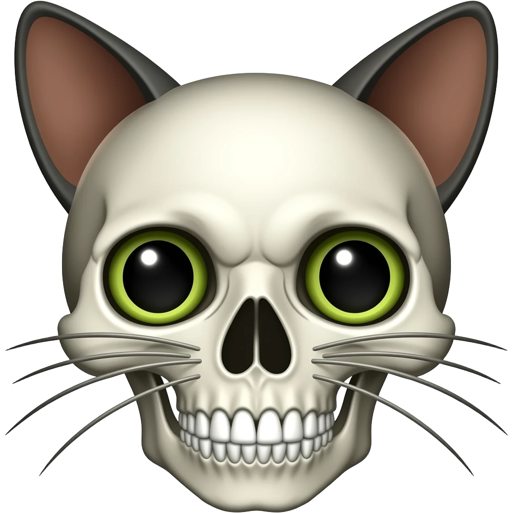 A skull cat emoji