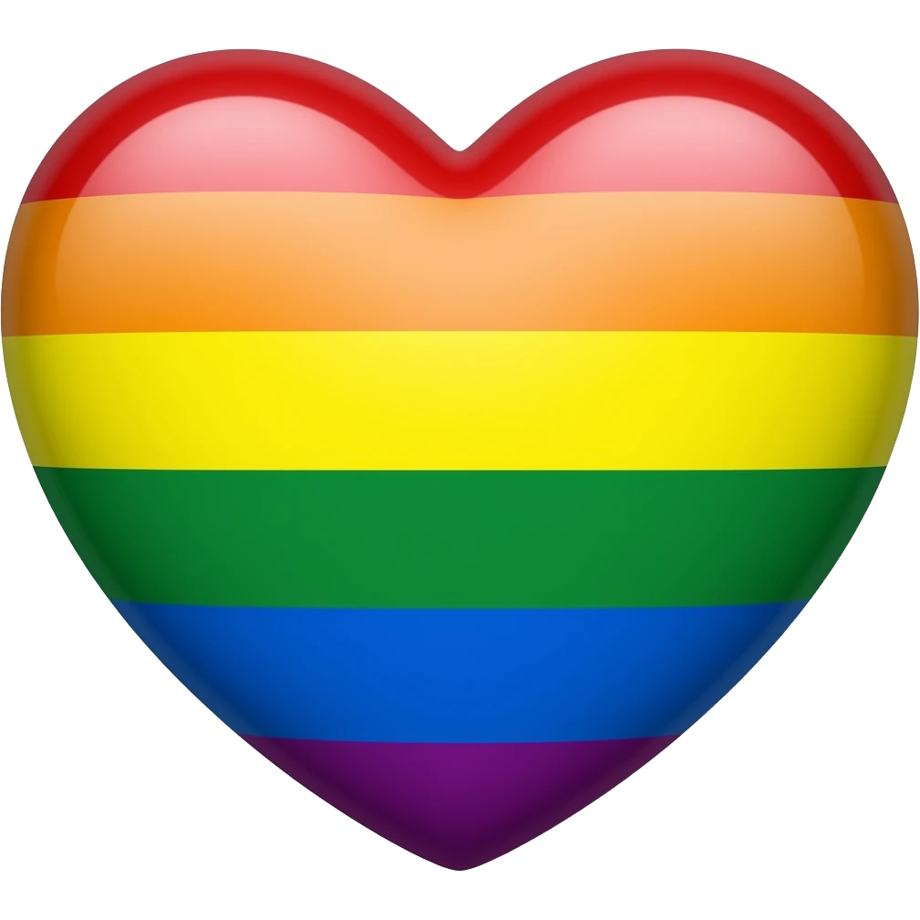 LGBT flag heart gradient emoji