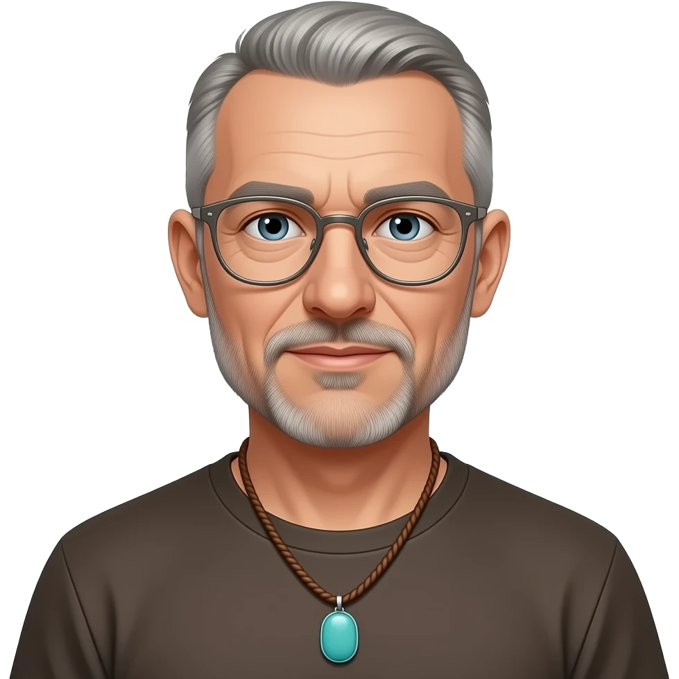 pointed chin, small mouth shaved face pendant without a clasp Turquoise on brown paracord t shirt shaved short hair full-length photo of extreme streetwear clean-shaven face cool boy thin metal-framed glasses ery entellectual man, 60 years old, street wear stubble, shaved short with clippers emoji