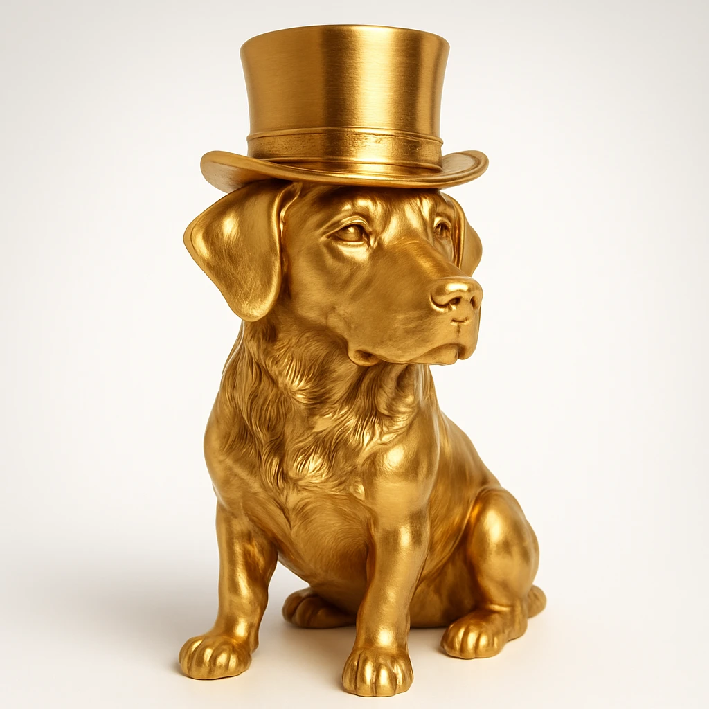 dog with tophat emoji