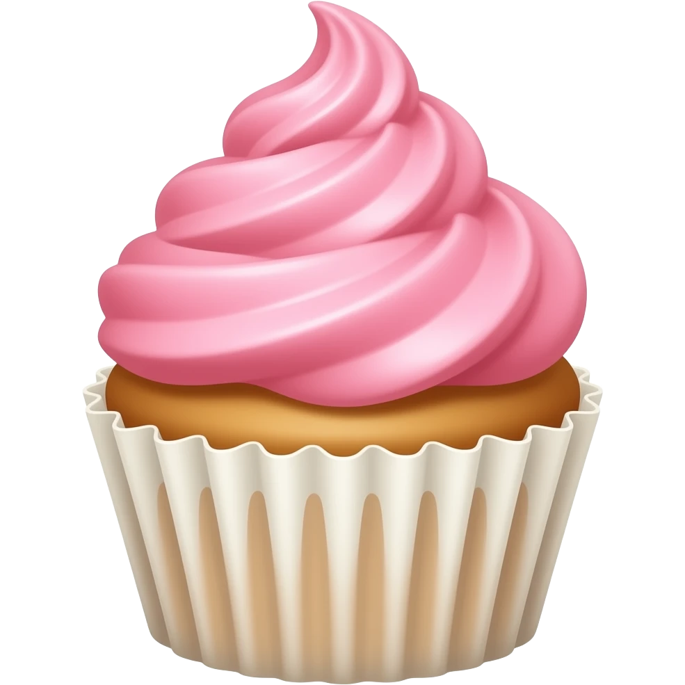 Cupcake with pink icing emoji