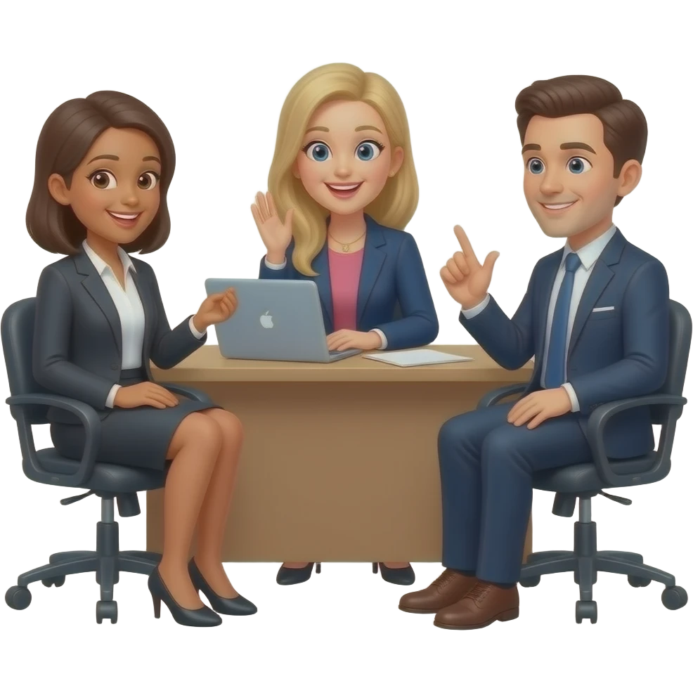 Realtor Consultation with me as the Realtor and the other people happy and excited emoji