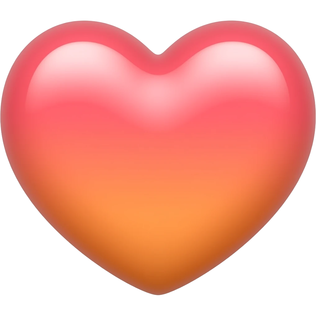 Pastel red-to-orange-gradients heart emoji