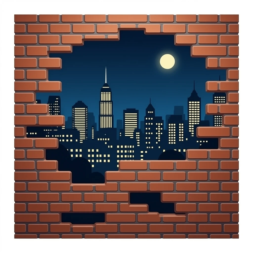 stylized exposed brick wall texture emoji