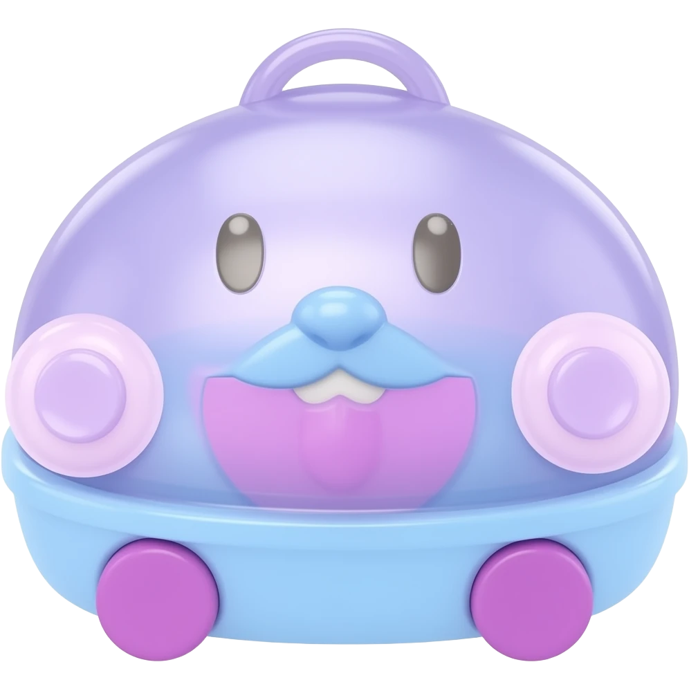 Pink blue toy emoji