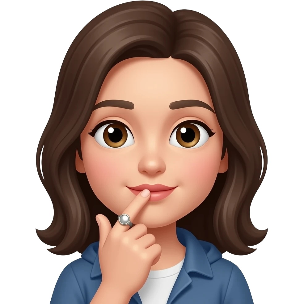 Yüzük parmağını öpen emoji