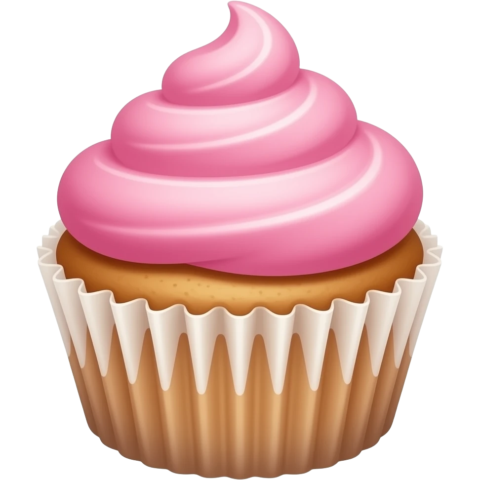 Cupcake with pink icing emoji