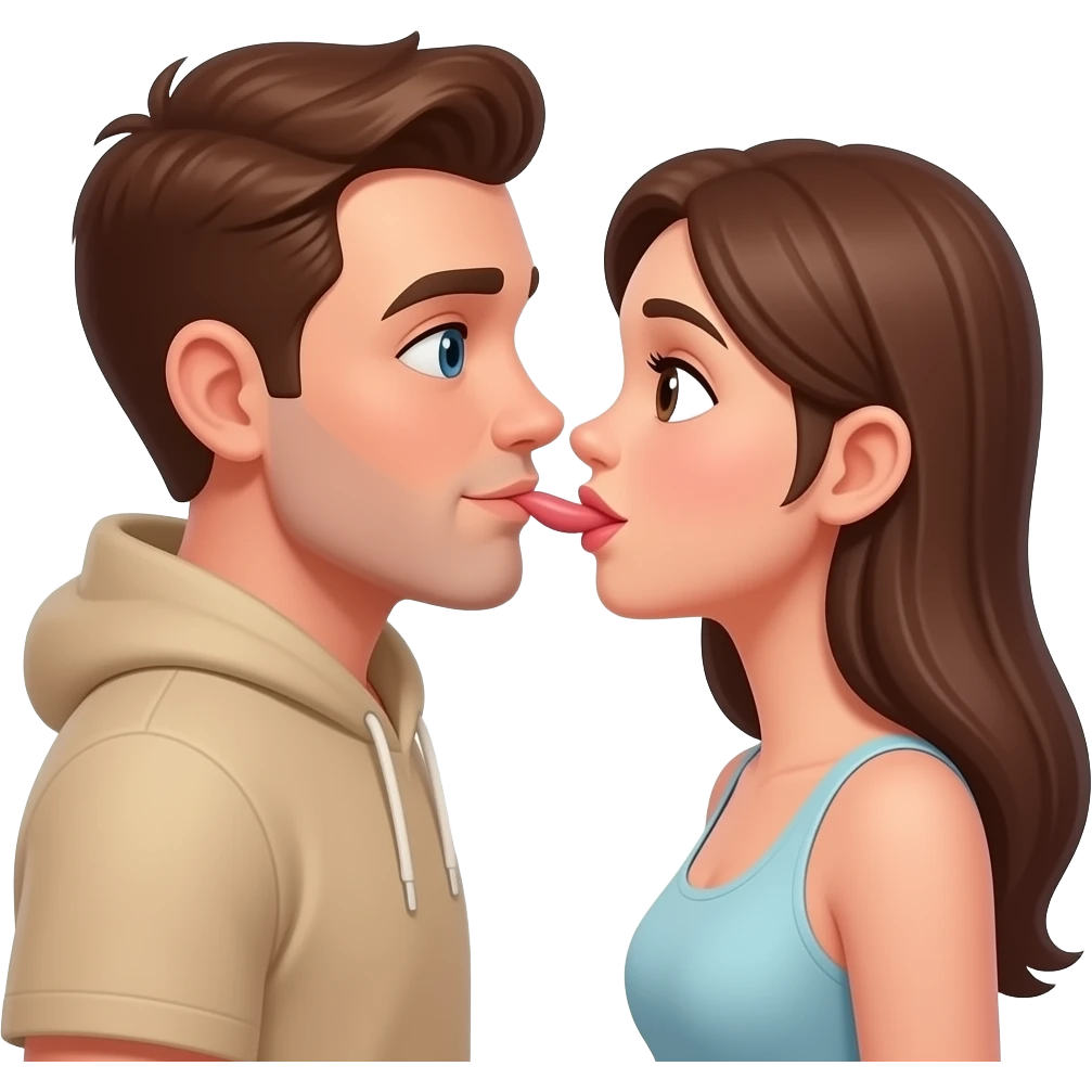 Man and woman blowjob emoji