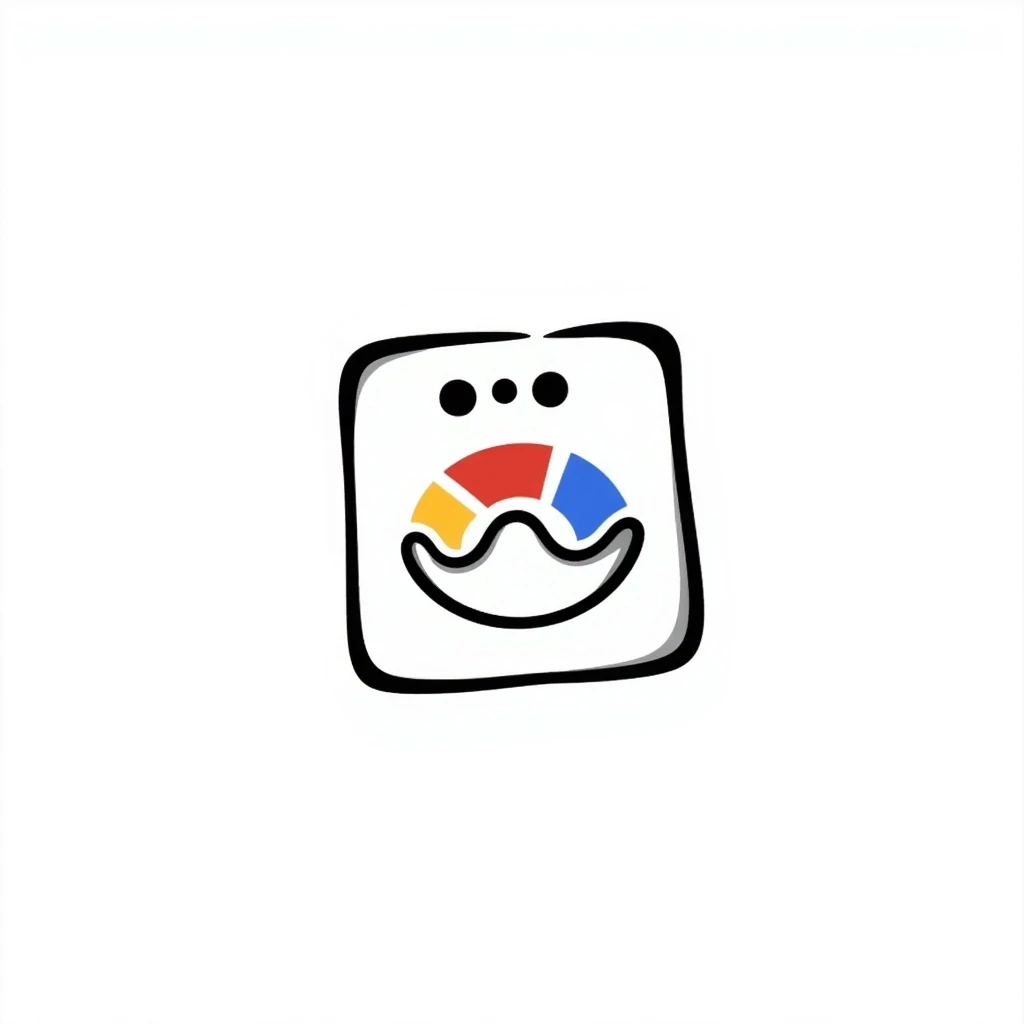 Google icon, hand drawn doodle style, playful and casual emoji
