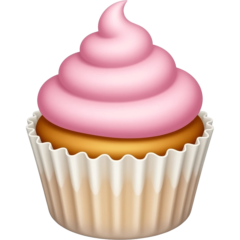 Cupcake with pink icing emoji